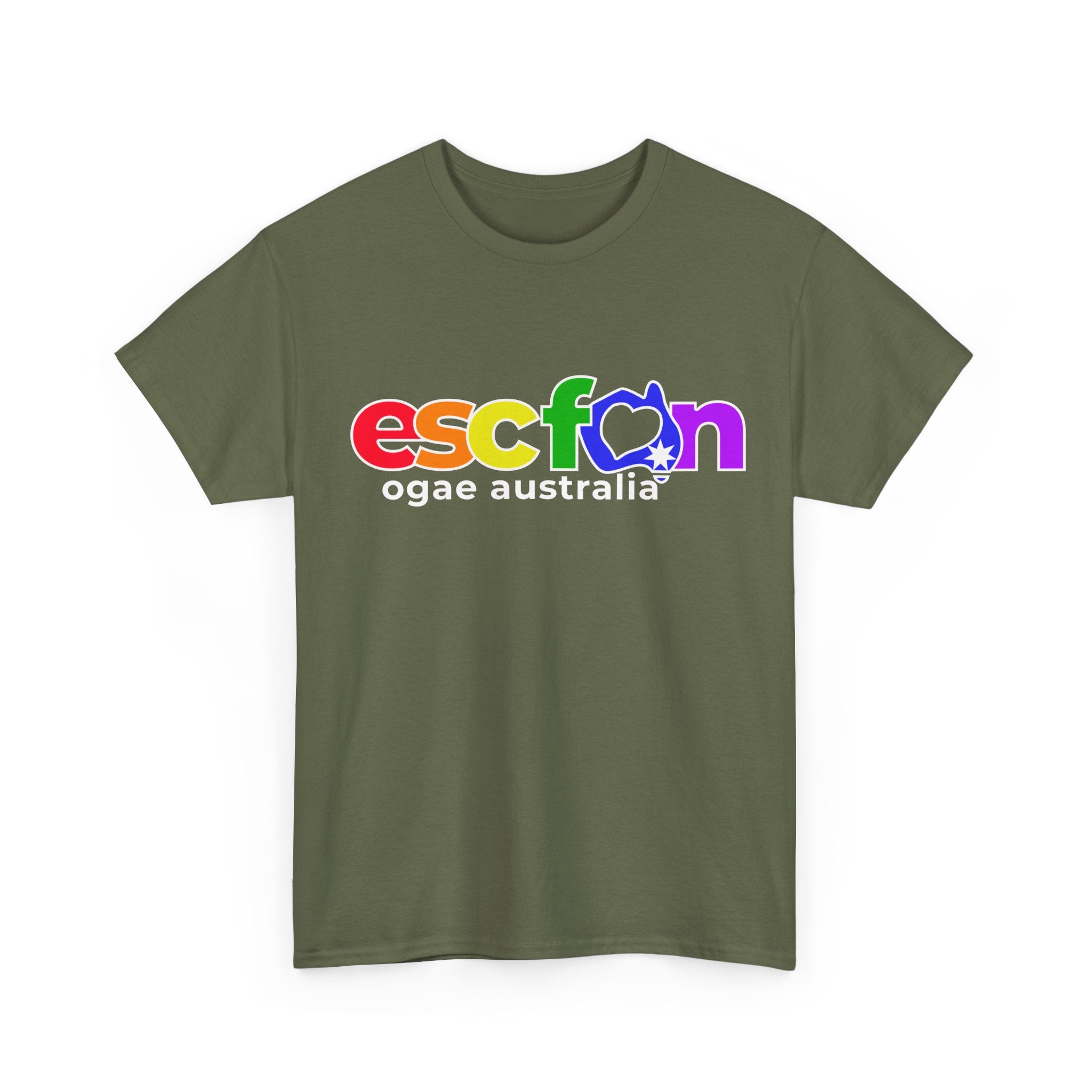 T-Shirt | Rainbow ESCFan Logo - Front Print only - White Logo