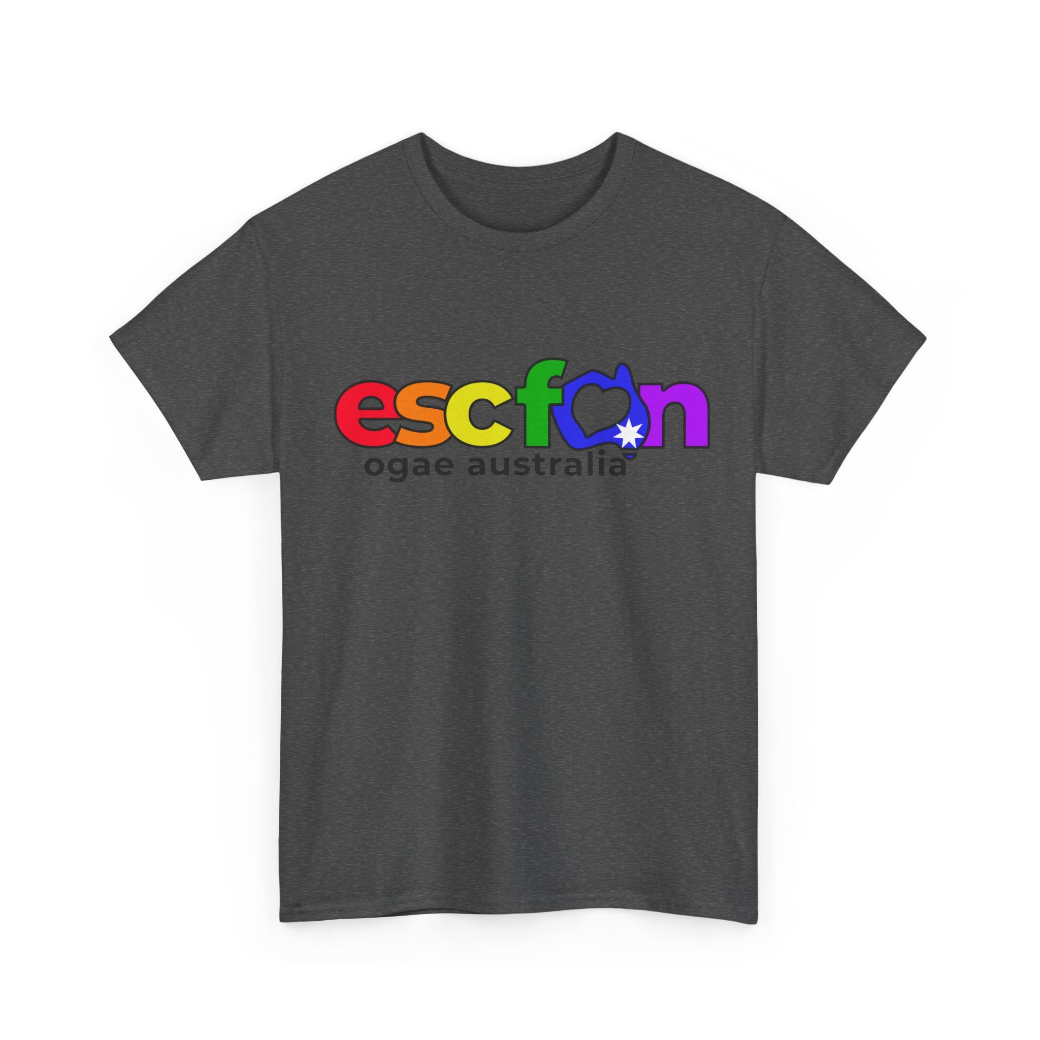 T-Shirt | Rainbow ESCfan Logo - Front Print only - Black Logo
