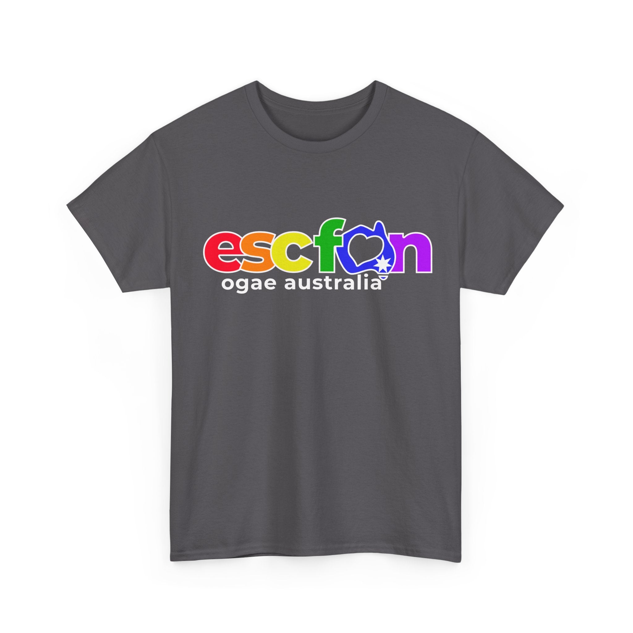 T-Shirt | Rainbow ESCFan Logo - Front Print only - White Logo