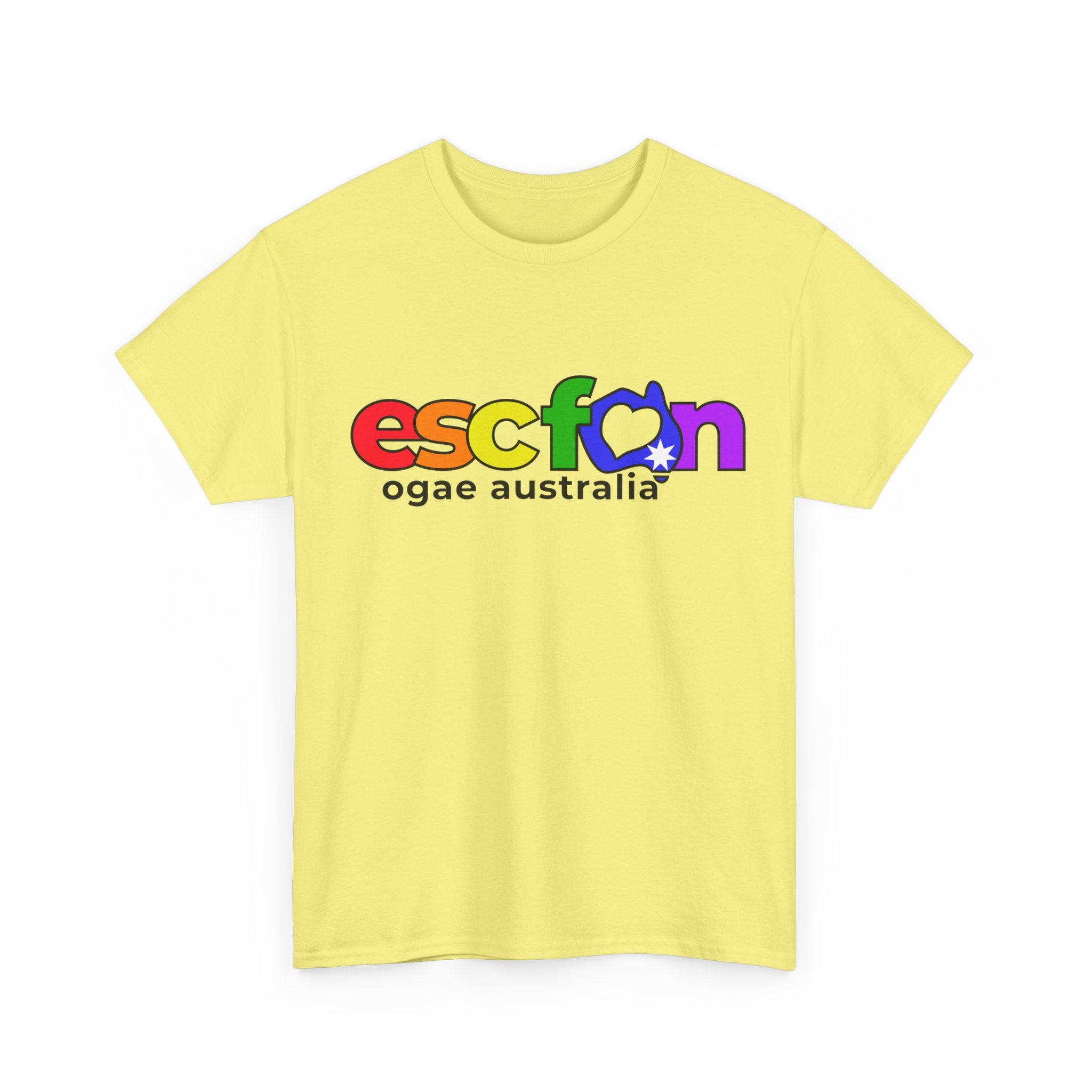 T-Shirt | Rainbow ESCfan Logo - Front Print only - Black Logo