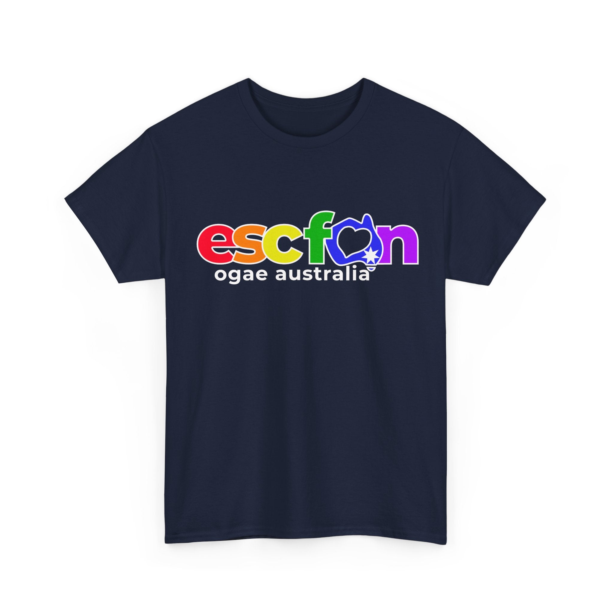 T-Shirt | Rainbow ESCFan Logo - Front Print only - White Logo