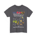 T-Shirt | 10 Year Anniversary - Front Print only - White Logos - Good Evening Europe Good Morning Australia
