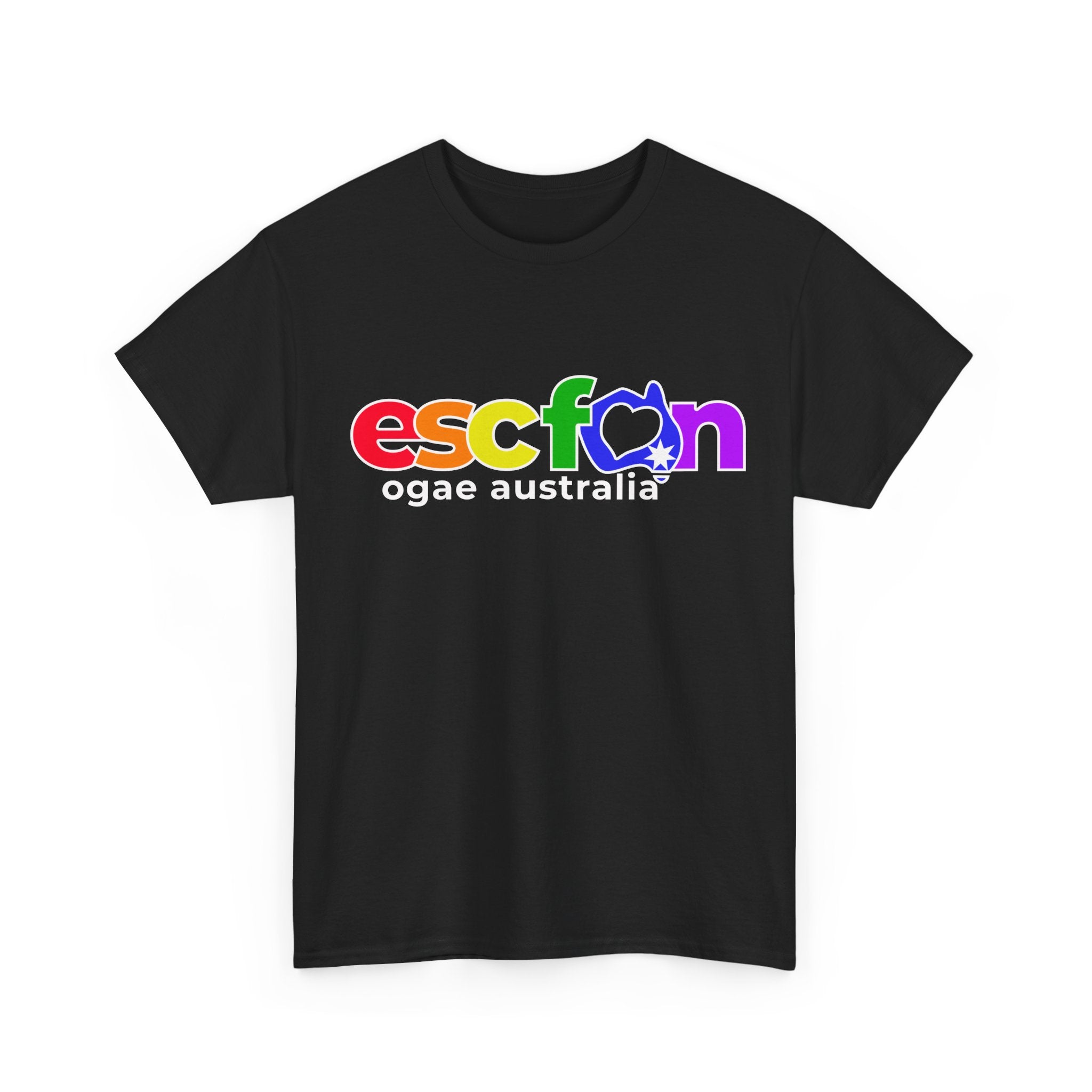 T-Shirt | Rainbow ESCFan Logo - Front Print only - White Logo