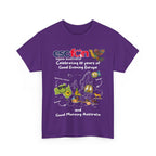 T-Shirt | 10 Year Anniversary - Front Print only - White Logos - Good Evening Europe Good Morning Australia