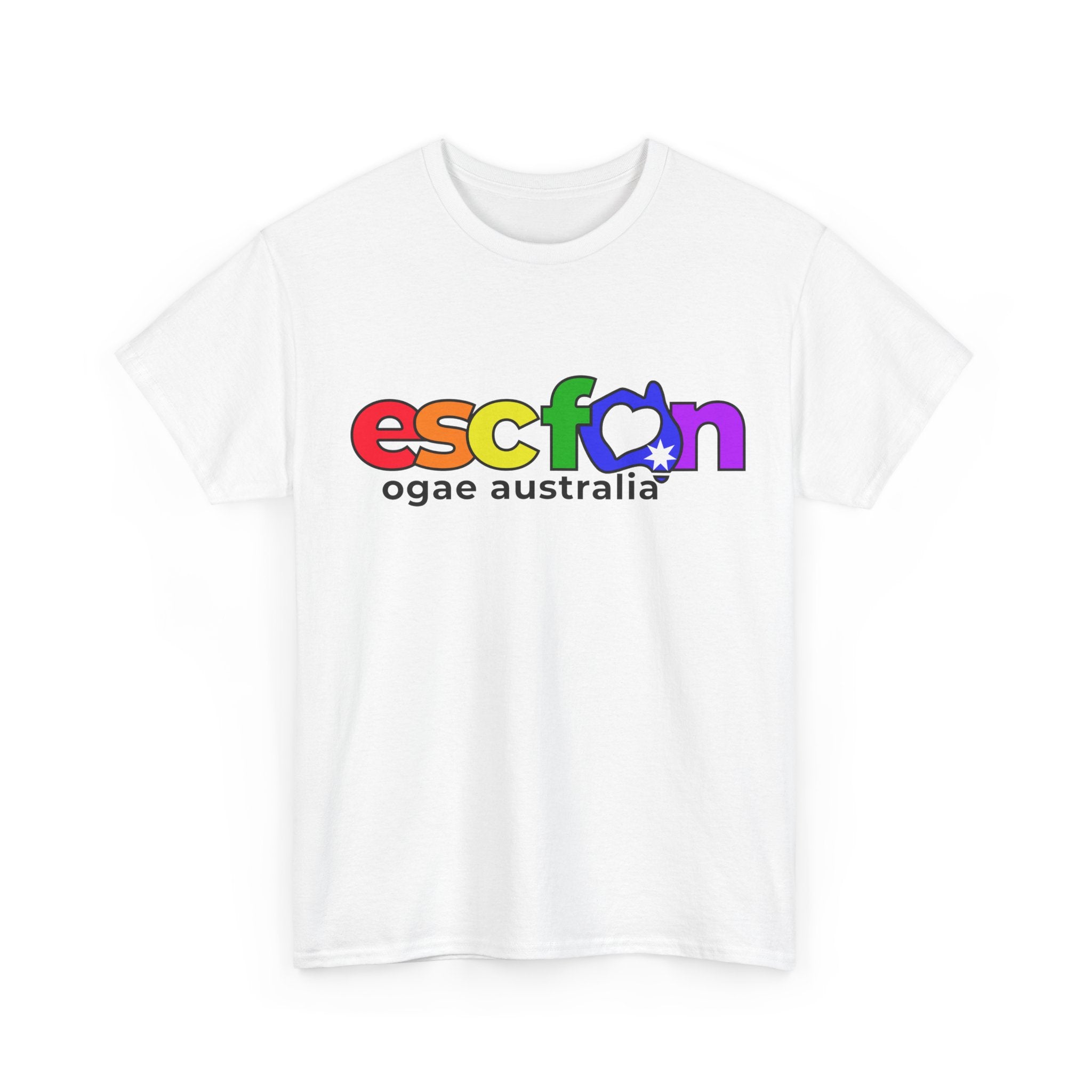 T-Shirt | Rainbow ESCfan Logo - Front Print only - Black Logo