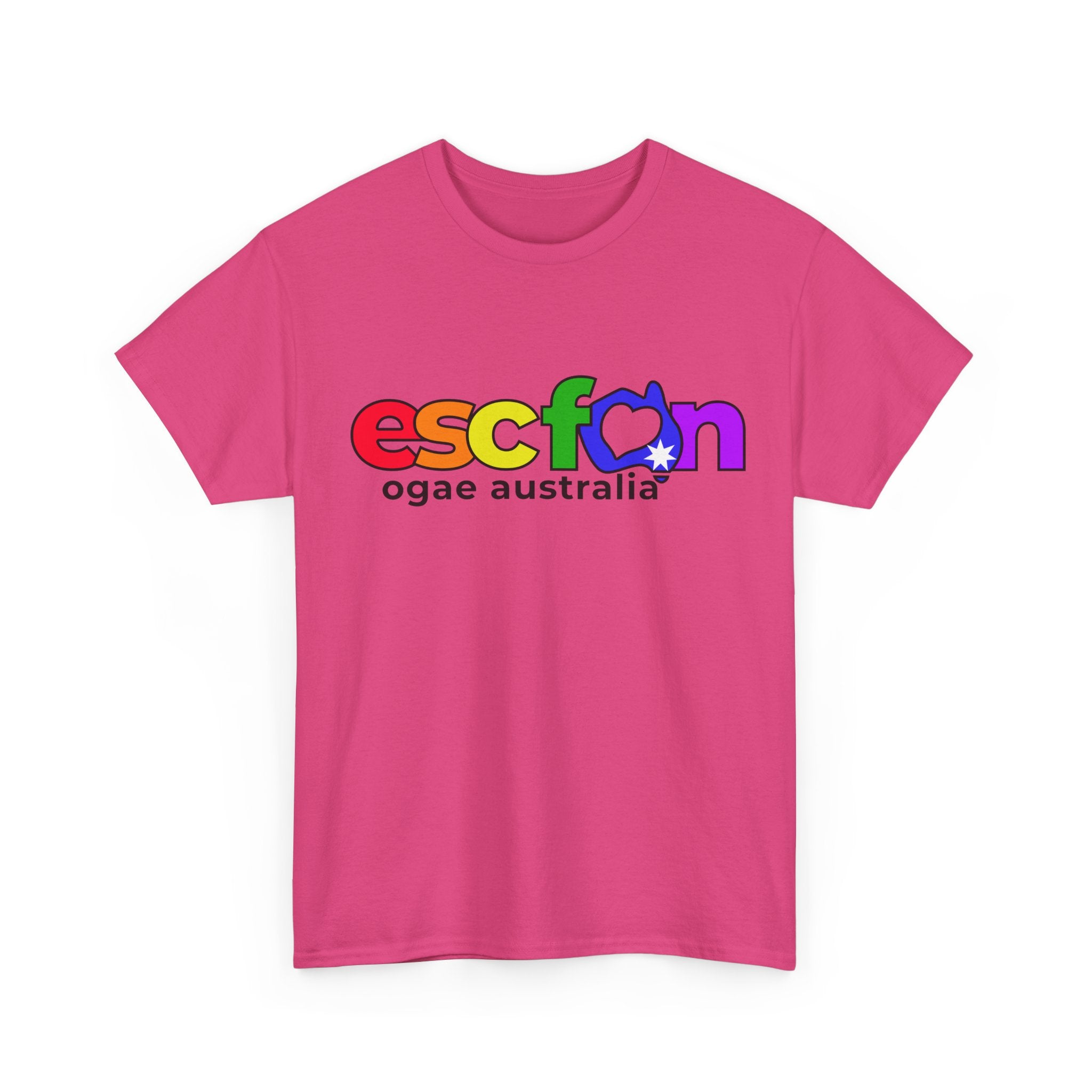 T-Shirt | Rainbow ESCfan Logo - Front Print only - Black Logo