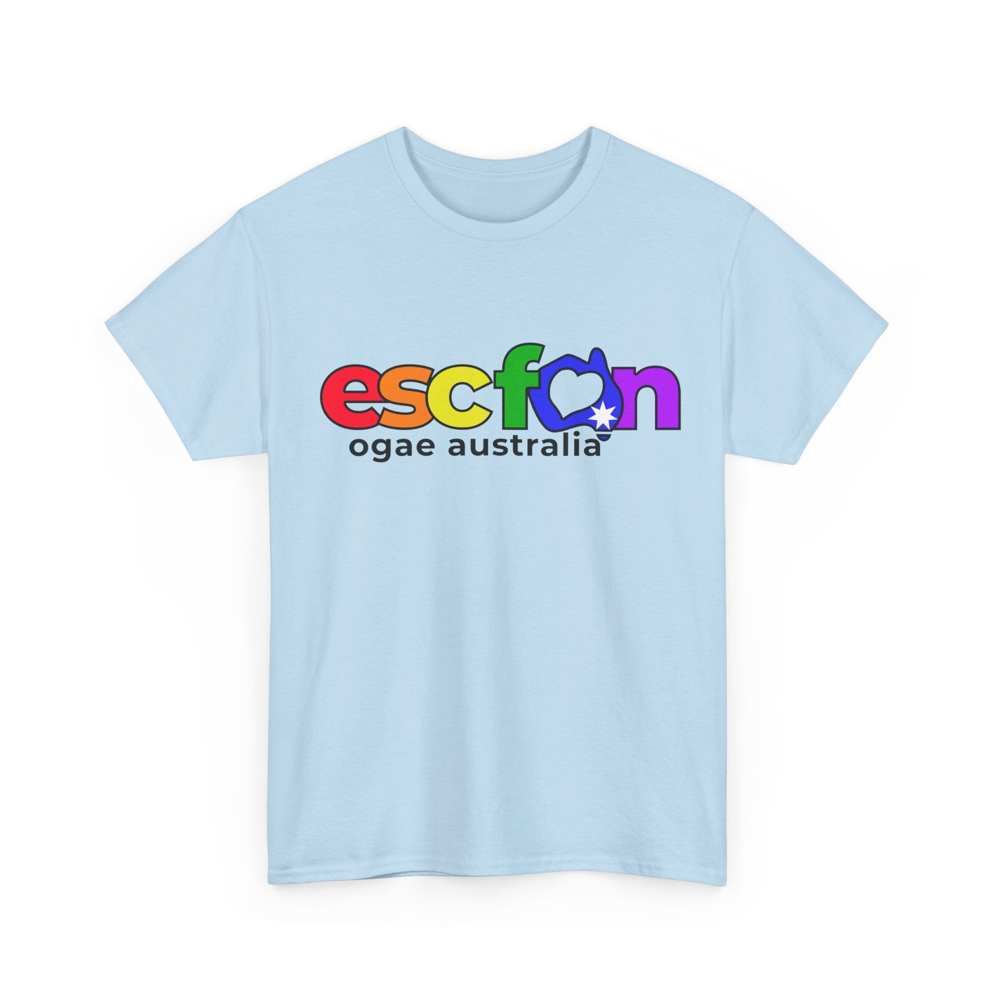 T-Shirt | Rainbow ESCfan Logo - Front Print only - Black Logo