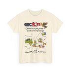 T-Shirt | 10 Year Anniversary - Front Print only - Black Logos | Good Evening Europe Good Morning Australia
