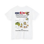 T-Shirt | 10 Year Anniversary - Back Print only - Black Logos | Good Evening Europe Good Morning Australia