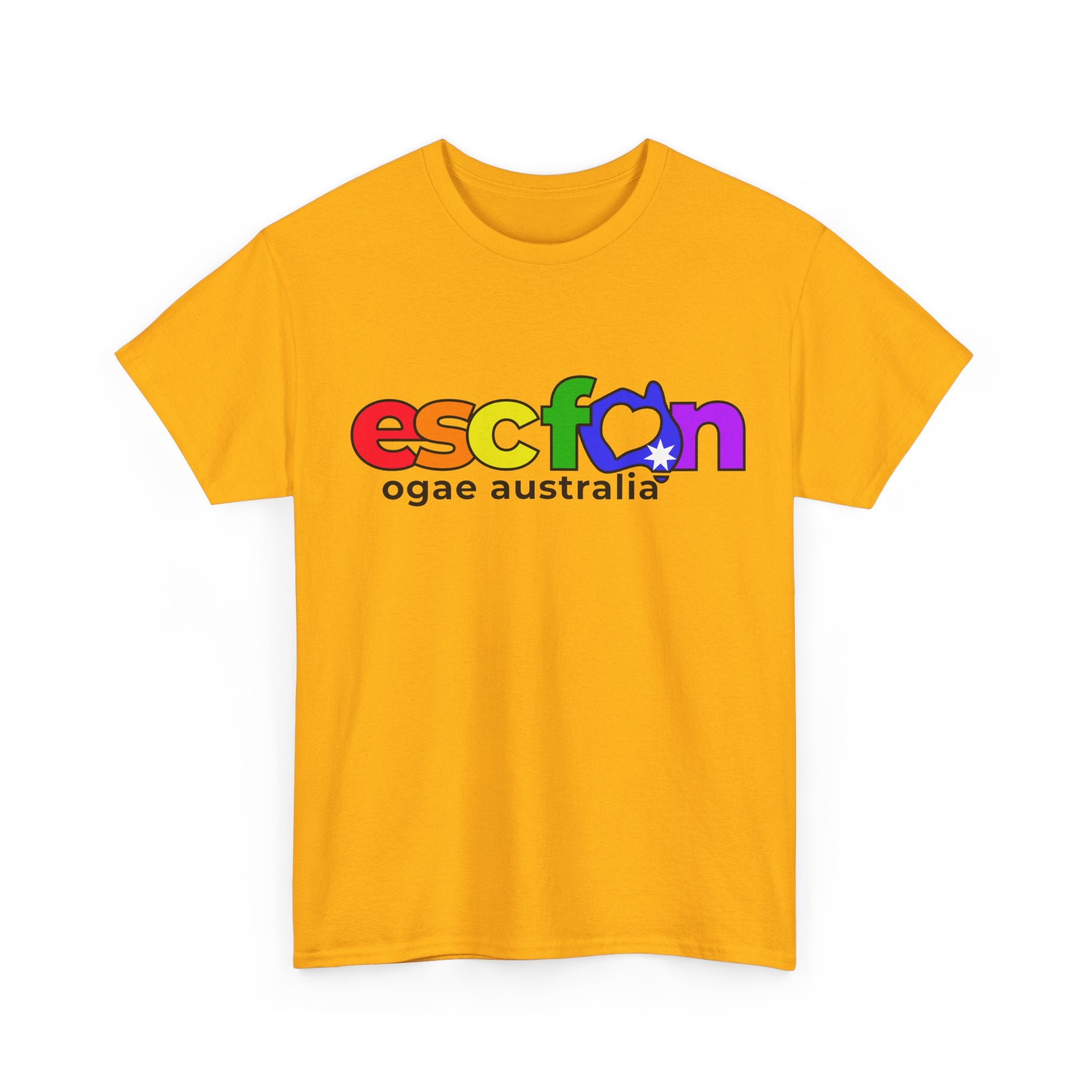 T-Shirt | Rainbow ESCfan Logo - Front Print only - Black Logo
