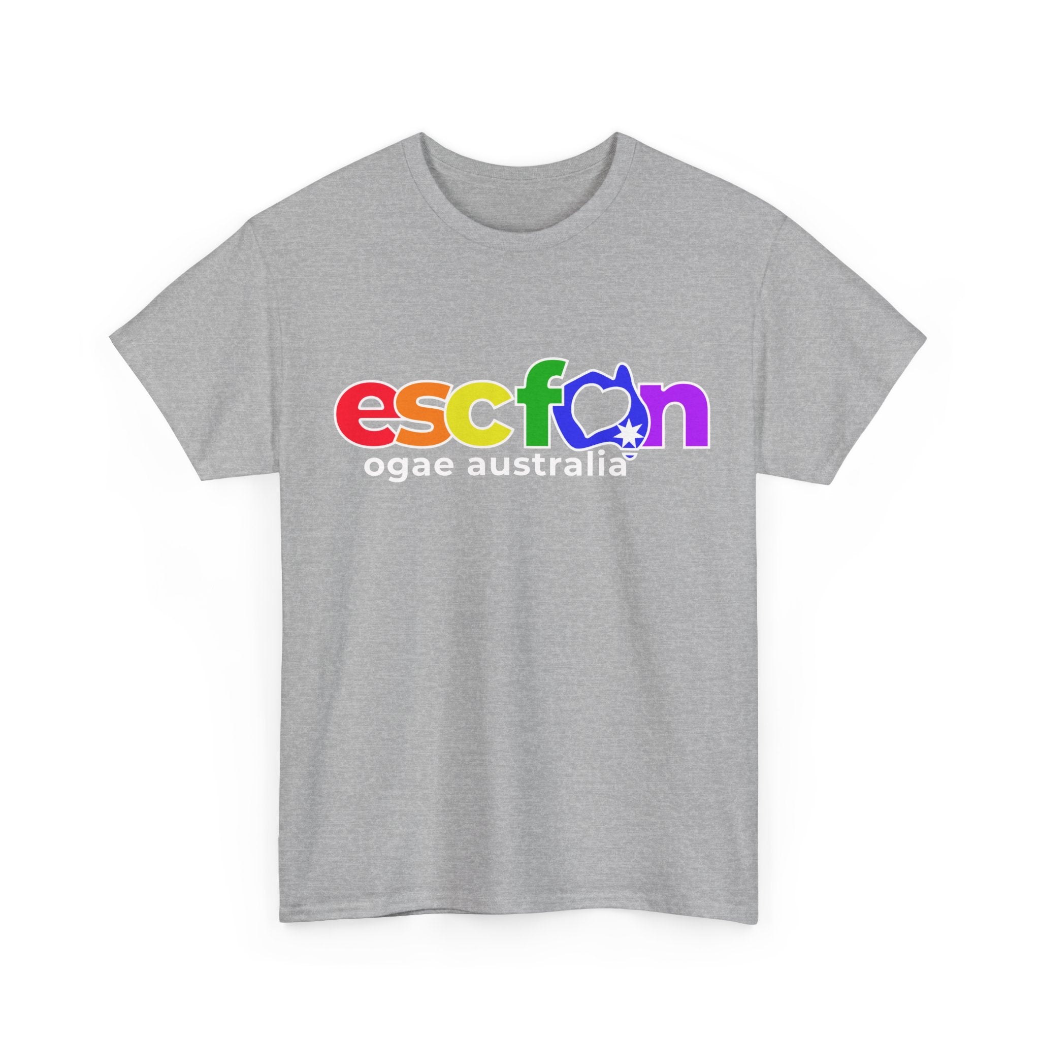 T-Shirt | Rainbow ESCFan Logo - Front Print only - White Logo