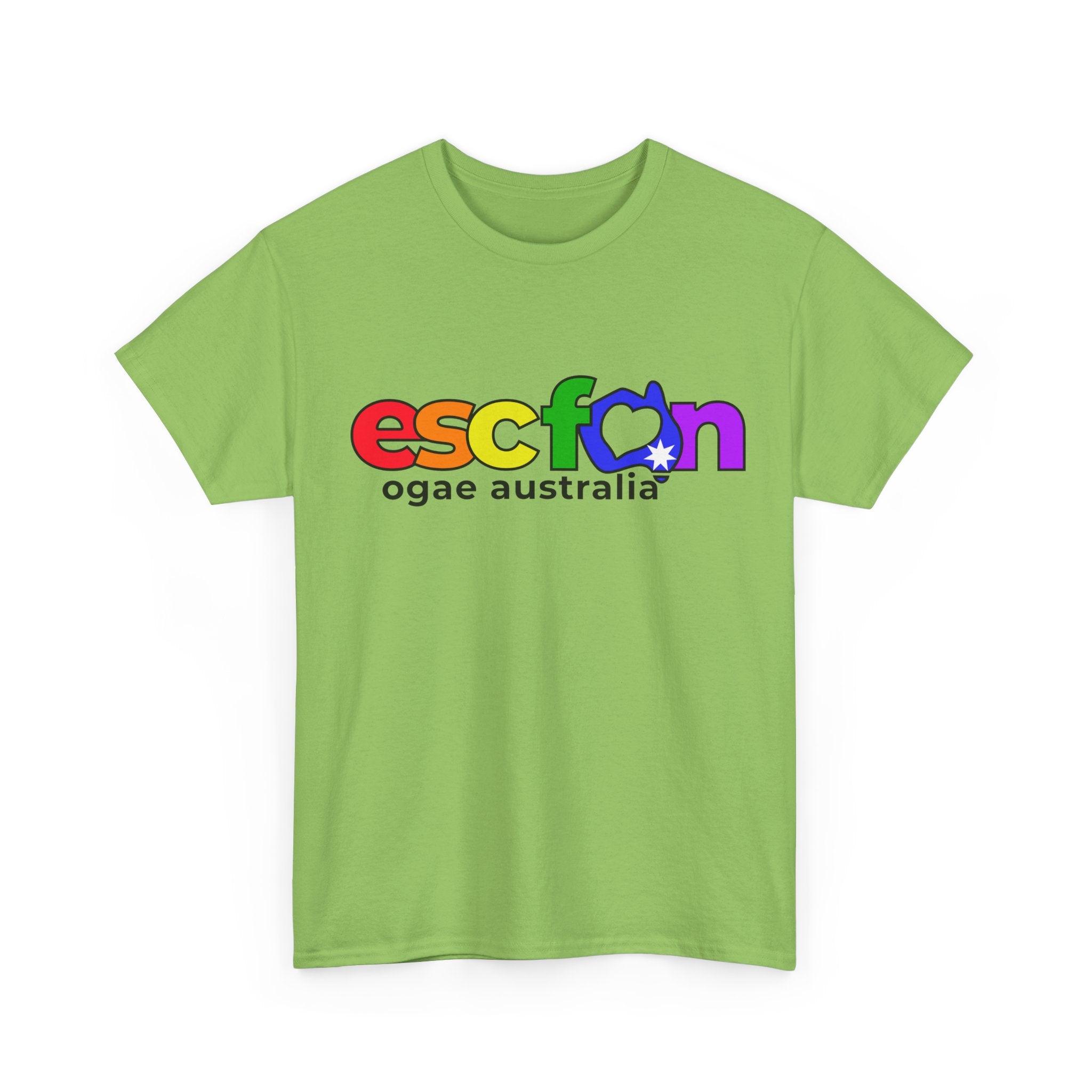 T-Shirt | Rainbow ESCfan Logo - Front Print only - Black Logo
