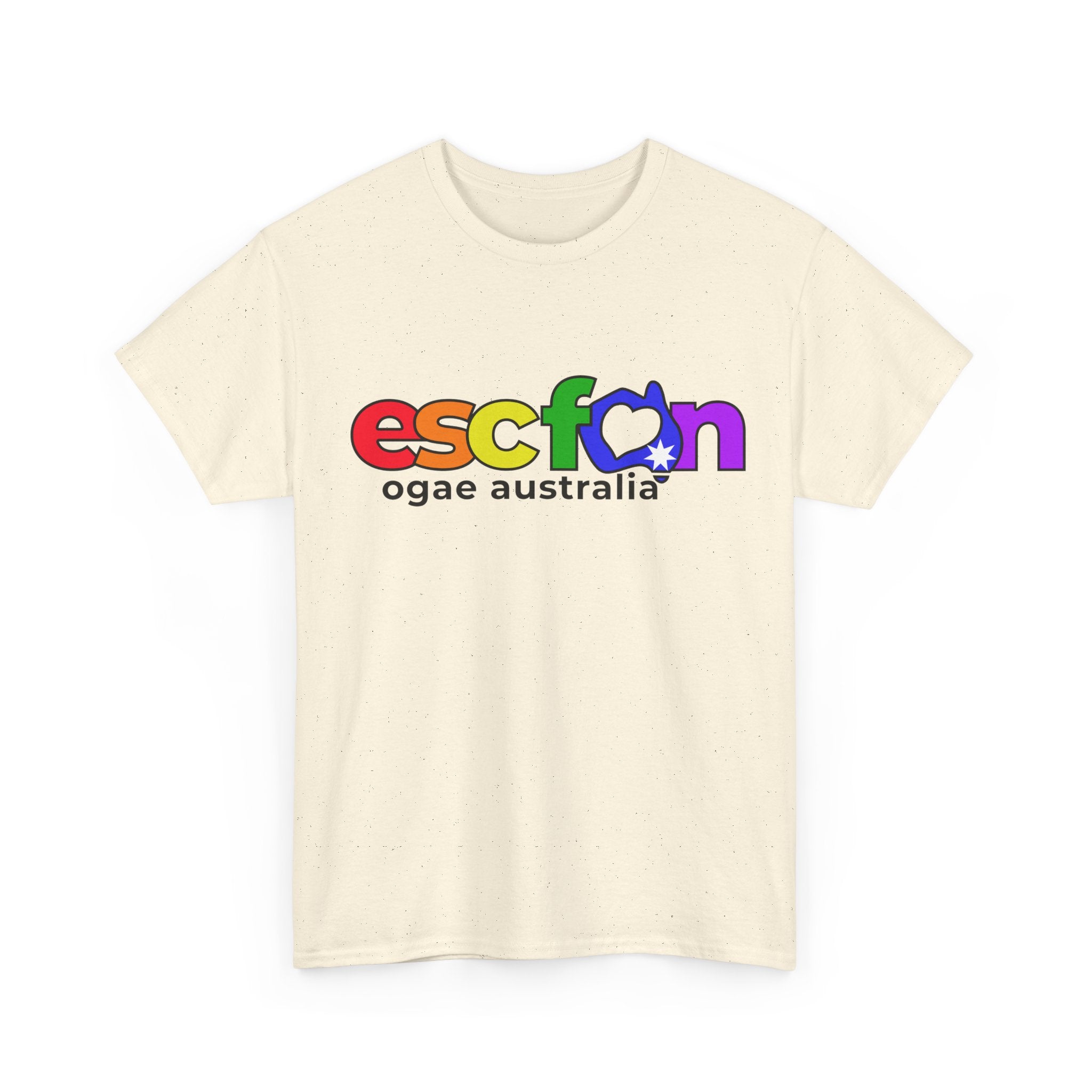 T-Shirt | Rainbow ESCfan Logo - Front Print only - Black Logo