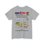 T-Shirt | 10 Year Anniversary - Back Print only - Black Logos | Good Evening Europe Good Morning Australia