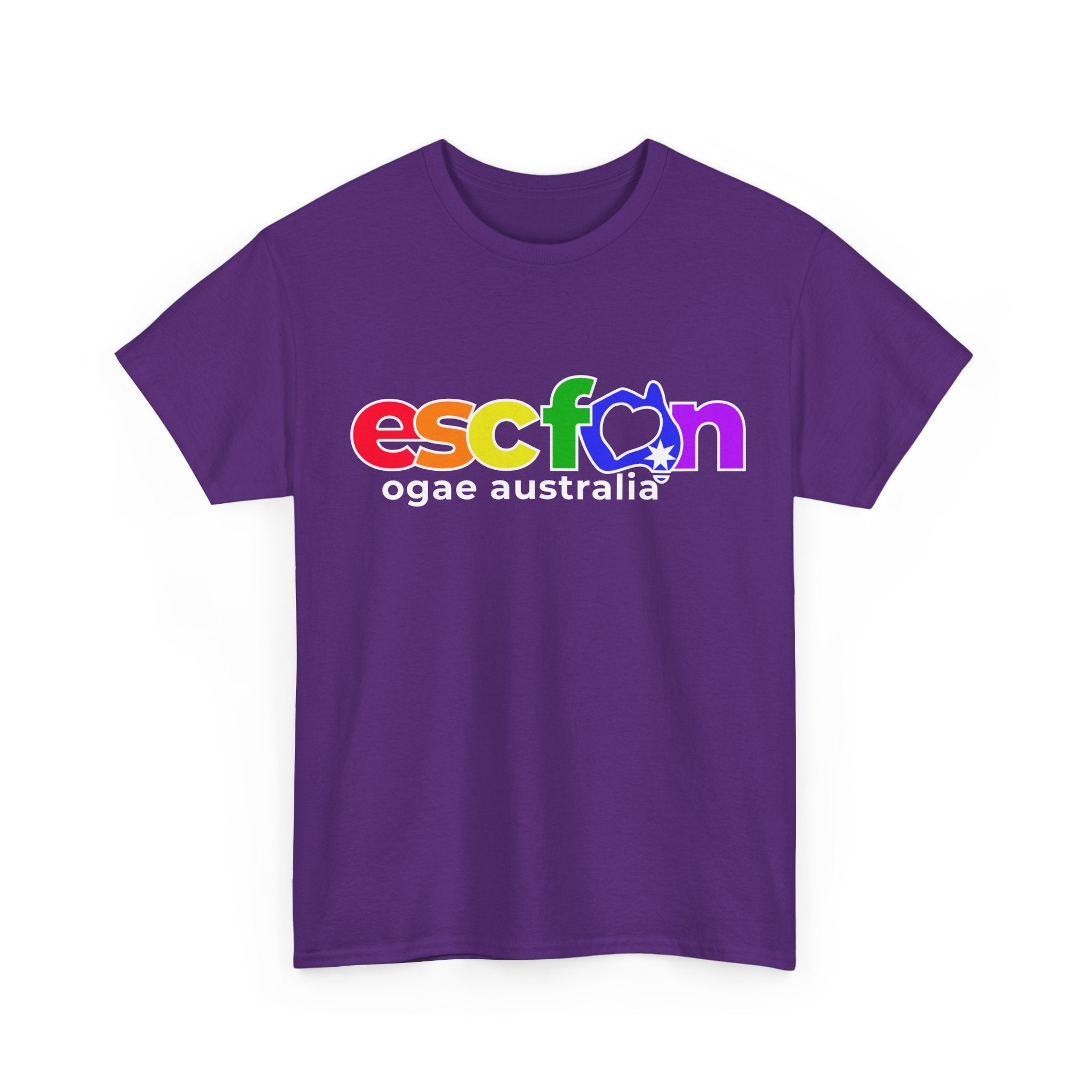 T-Shirt | Rainbow ESCFan Logo - Front Print only - White Logo