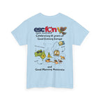 T-Shirt | 10 Year Anniversary - Back Print only - Black Logos | Good Evening Europe Good Morning Australia