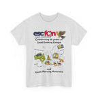 T-Shirt | 10 Year Anniversary - Front Print only - Black Logos | Good Evening Europe Good Morning Australia
