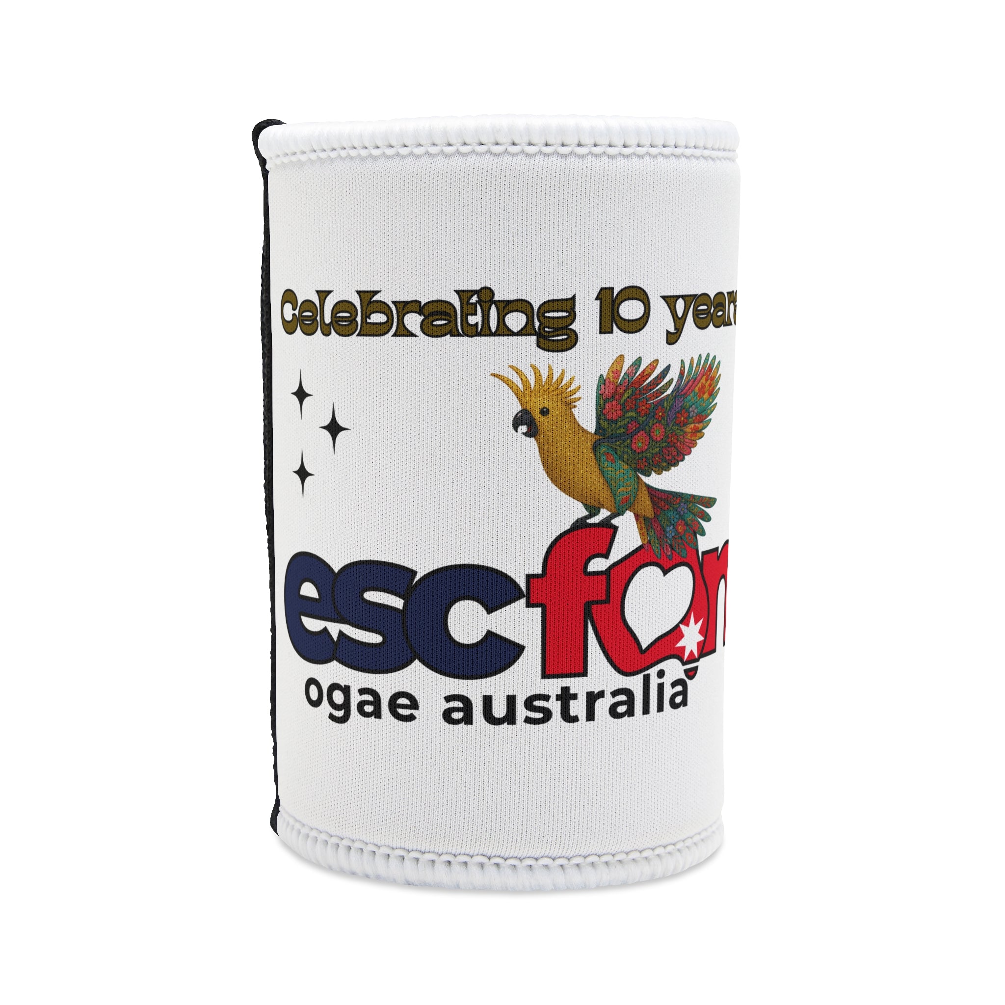 Stubby Cooler – "ESCFan" 10-Year Celebration Neoprene Can Cooler