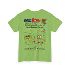 T-Shirt | 10 Year Anniversary - Back Print only - Black Logos | Good Evening Europe Good Morning Australia