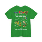 T-Shirt | 10 Year Anniversary - Back Print only - White Logos - Good Evening Europe Good Morning Australia