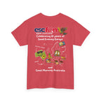 T-Shirt | 10 Year Anniversary - Back Print only - White Logos - Good Evening Europe Good Morning Australia