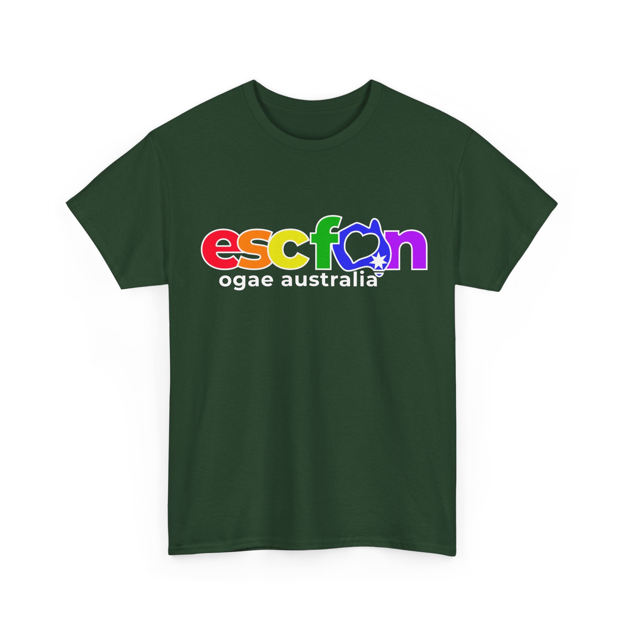 T-Shirt | Rainbow ESCFan Logo - Front Print only - White Logo