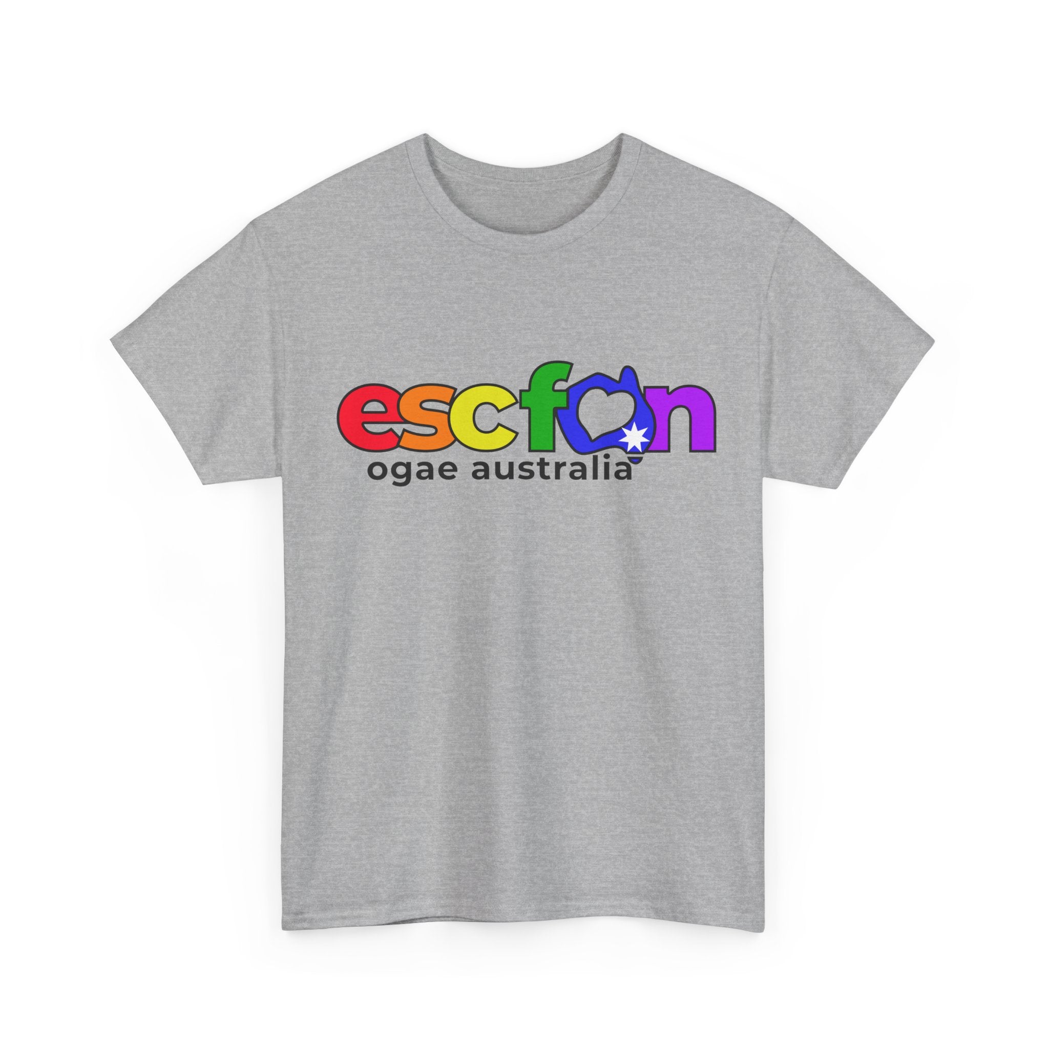T-Shirt | Rainbow ESCfan Logo - Front Print only - Black Logo