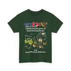 T-Shirt | 10 Year Anniversary - Front Print only - White Logos - Good Evening Europe Good Morning Australia