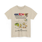 T-Shirt | 10 Year Anniversary - Front Print only - Black Logos | Good Evening Europe Good Morning Australia