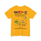 T-Shirt | 10 Year Anniversary - Back Print only - Black Logos | Good Evening Europe Good Morning Australia